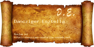 Dancziger Esztella névjegykártya